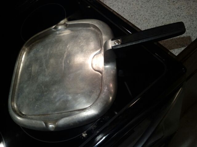 Vintage Magnalite 4602 M Wagner Ware Aluminum square skillet broiler griddle pan