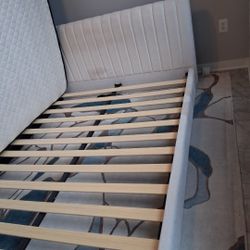 Queen Upholstered Bed W/ Mattress