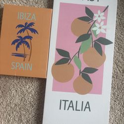 Aesthetic Wall Art Set (2) – Ibiza & Amalfi Coast Prints