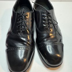 Mens Florsheim FLS Black Leather Oxford Cap Toe Dress Shoes Size 12D 