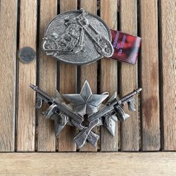 Silver Star Belt Buckle 