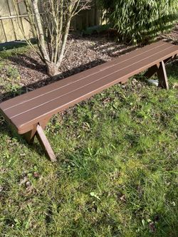 Nice wood outside bench