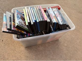Box full of DVDs