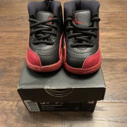 Jordan 12 Flu Game Toddler Shoes Size 3c