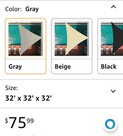 Good Quality Grey Triangle Sun Shade