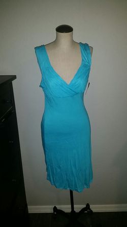 New Size S Small blue women's sundress summer casual dress nwt by INC International Concepts from Macy's