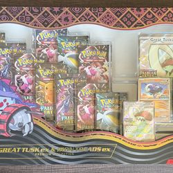 Paldean Fates Great Tusk ex & Iron Treads ex Premium Collection