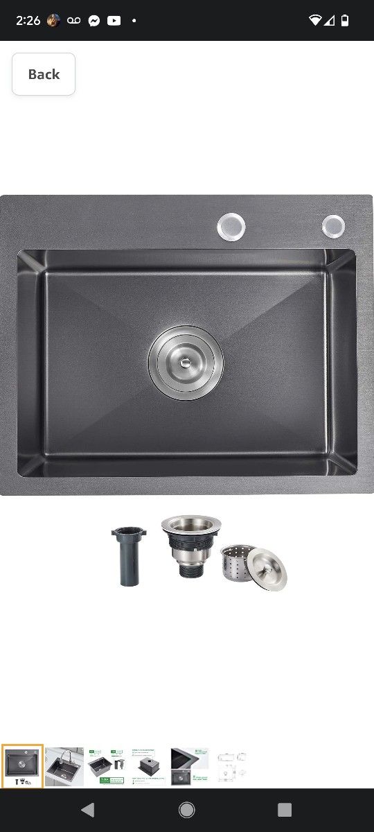 $135 OUGOO 25×18 INCH DROP IN SINK Home & Garden