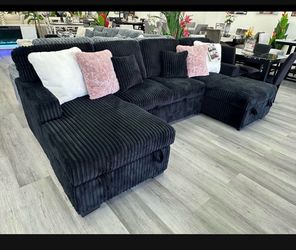 Corduroy couch double storage pull out bed