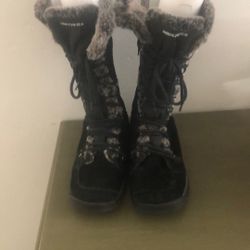 Skechers Upper Leather Black Boots