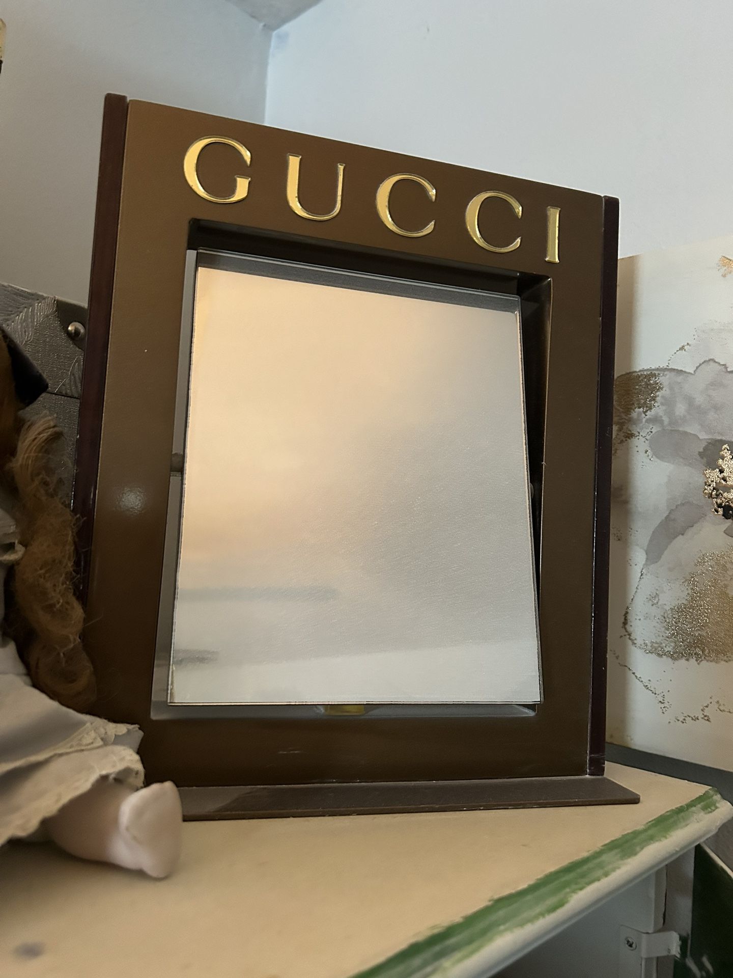 Original Vintage Gucci Display Mirror