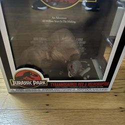 Jurassic Park Movie Poster Trex And velociraptor 
