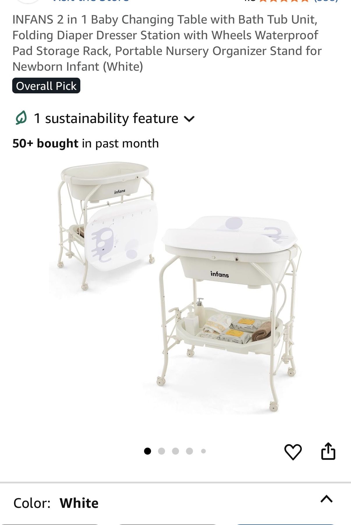 Baby changing table