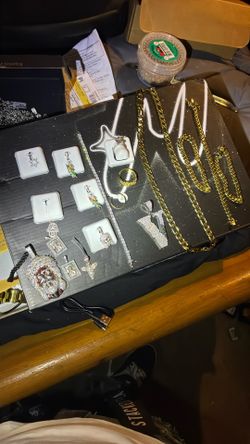 Pendants and chains and rings