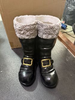 Christmas decor Home decor Grandinroad over sized Santa boots no longer sold hard to find new condition