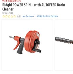 RIDGID power spin+  Drain Cleaner with autofeed Technology