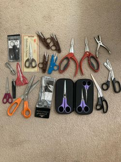 Various kinds of scissors