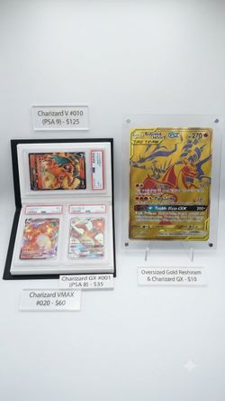 Pokémon Charizard Card Lot: PSA Slabs, GX & Oversized Gold Card Bundle