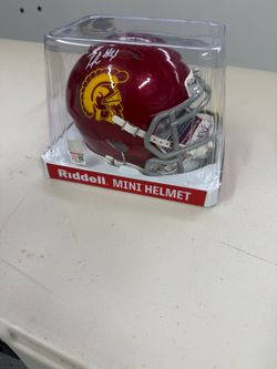 USC “WOODY MARKS” SIGNED MINI HELMET