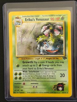 🌿🔥 ERIKA’S VENUSAUR HOLO – GYM HEROES – VINTAGE POKÉMON CARD 🔥🌿