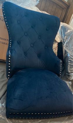 Tufted Dining Room Chairs Set of 2, Velvet Kitchen Nailhead Trim Chairs with Solid Wood Legs and Padded...