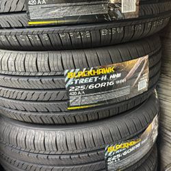 225/60/16 Blackhawk Tires