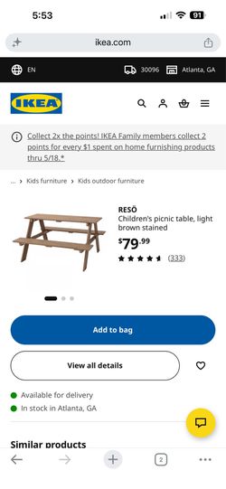Children’s Picnic Table