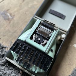 Vintage Green Stenograph Machine With Case