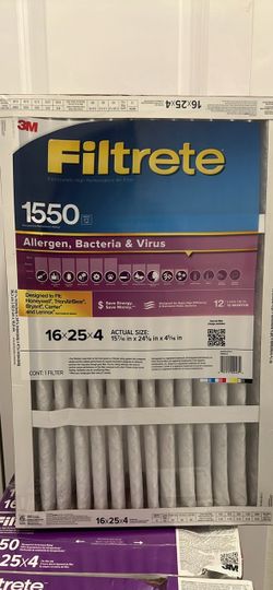 4 PACK 3M Filtrete 1550 Air Filter 16x25x4