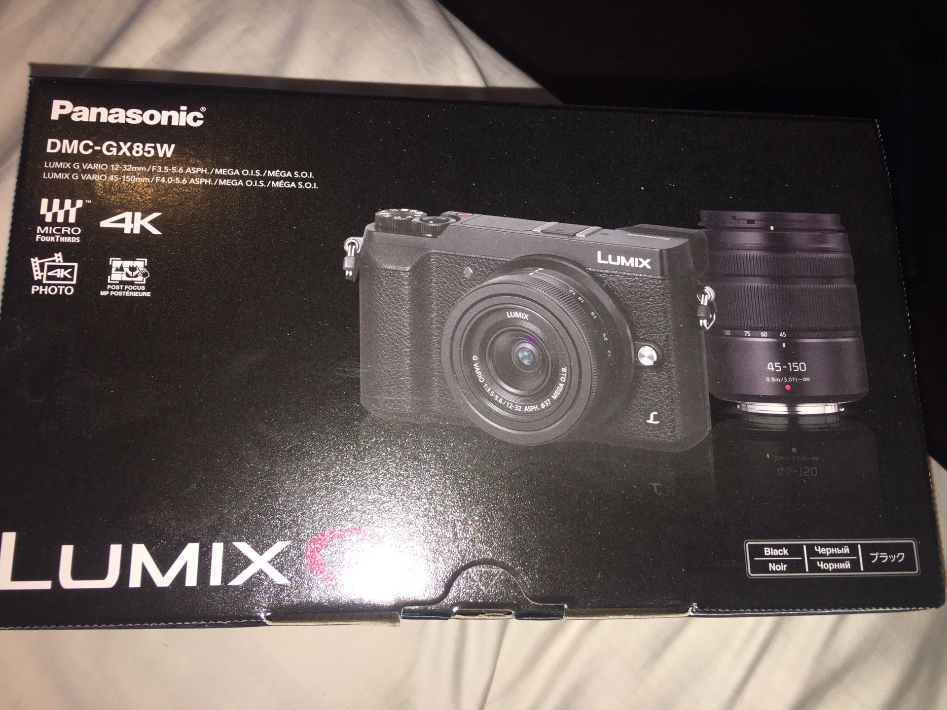 Panasonic LUMIX GX85 4K Digital Camera WITH 12-32mm and 45-150mm lends BUNDLE