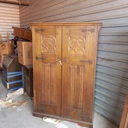 Vintage Wardrobe Closet Cabinet 