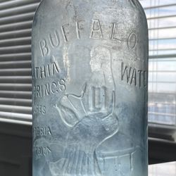 1880s-1900s Buffalo Lithia Springs Water Bottle Huge