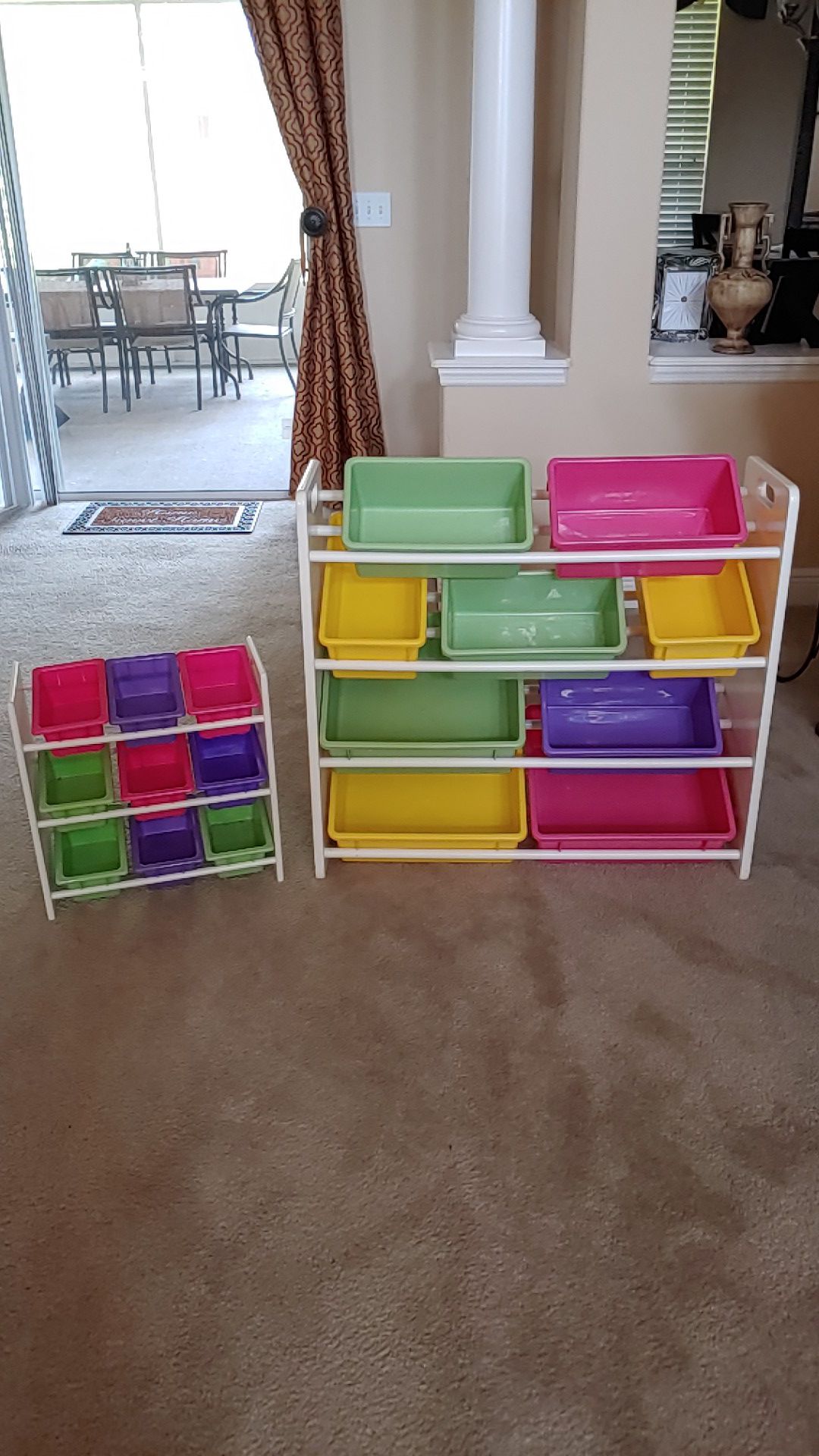 Girl or boy's toy orginizer/ storage bins