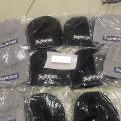 Supreme Beanie Black Grey Bandana 