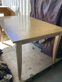 Mid-Century Modern Blonde, Wood Dining Table