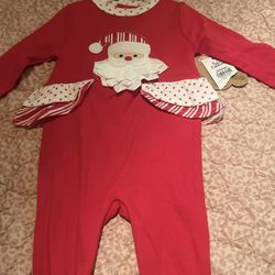 Cute Santa Baby Girl Coverall Size 6mths