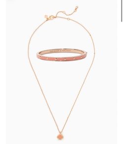 Kate Spade enamel pendant & bangle set