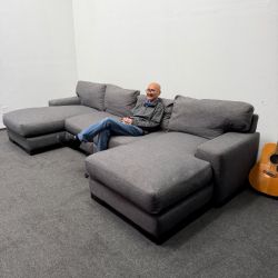 1k OFF: 4 pc Double Chaise Sectional Couch - We Can Deliver And Setup