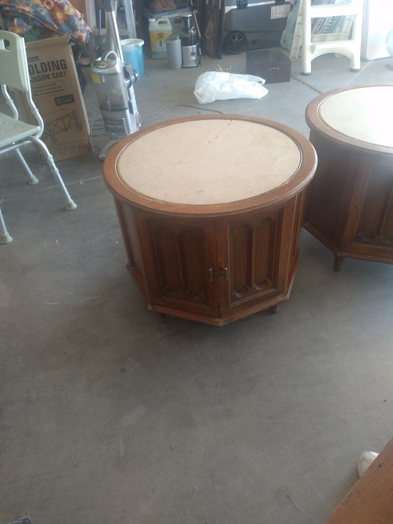 Antique Gothic Revival End Tables