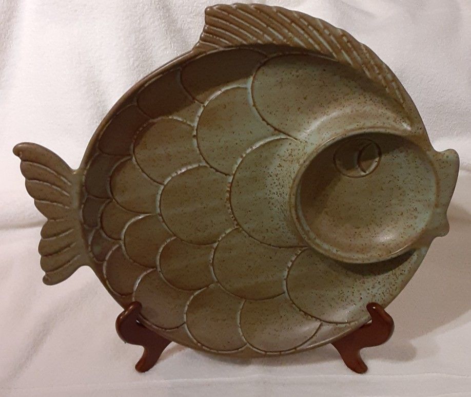 MCM Royal Haeger Fish Chip & Dip Platter