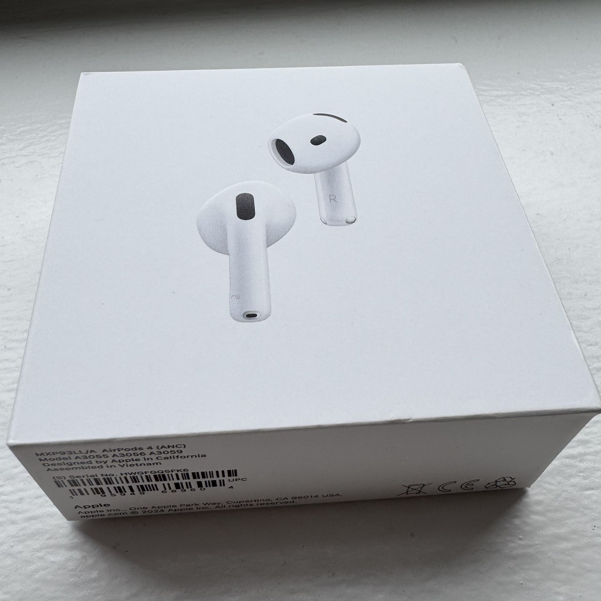 Unopened, Brand New: Apple AirPods 4 (with Active Noise Cancellation)