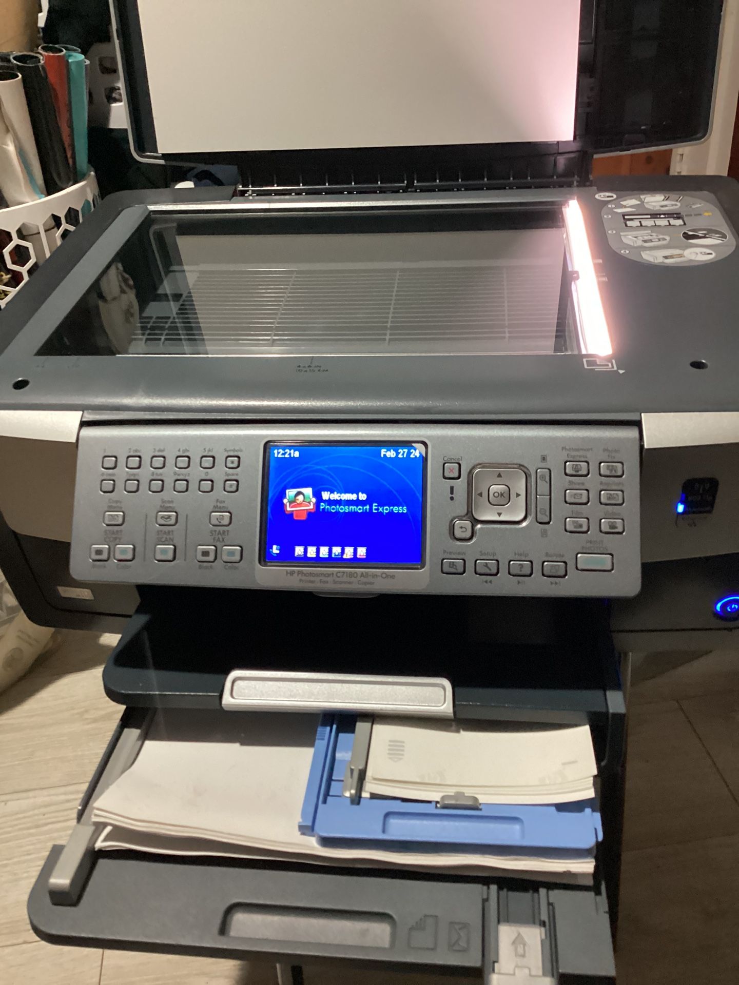 HP Photosmart C7180 All In One Printer Fax Scanner Copier for Sale 