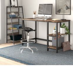 Desk Wood Metal Modern