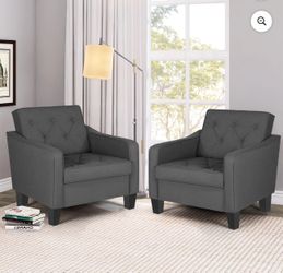 Set Of 2, Grey Accent Chair 