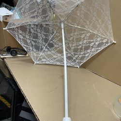 Decoration Umbrella 28”D White Used Condition $20 Firm On Price