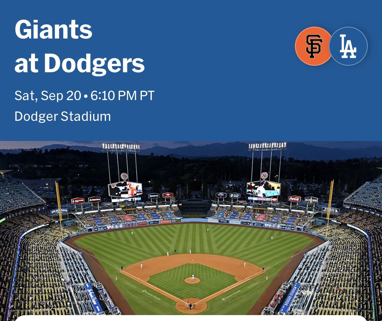 Dodgers Game 19 Reserve 2 Tickets Row 0