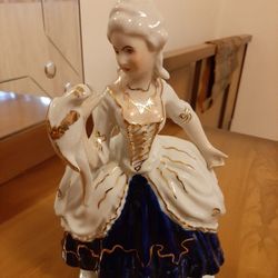 Glazed Lady Bird Johnson  China Figurine