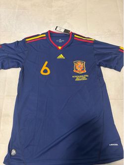 2010 Spain Away Jersey Andres Iniesta #6 Size XL