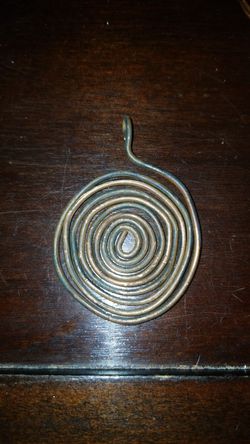 Handmade Copper Spiral Boho Pendant