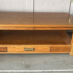 Broyhill Oak Coffee Table & End Table